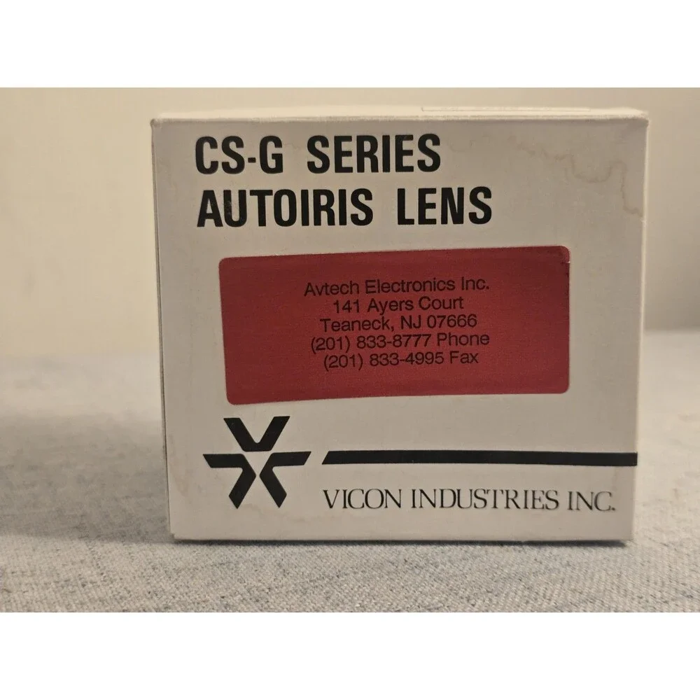 Vicon V4.5-1.4CS-G-2 Video Camera Auto Iris Lens, CS mount, New